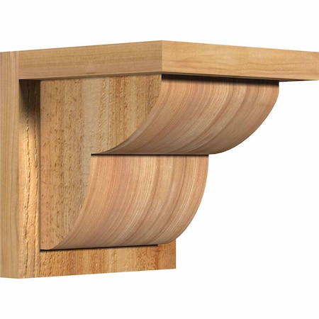 Ekena Millwork Crestline Rough Sawn Corbel w/Backplate, Western Red Cedar, 8"W x 8"D x 8"H COR08X08X08CRE01RWR